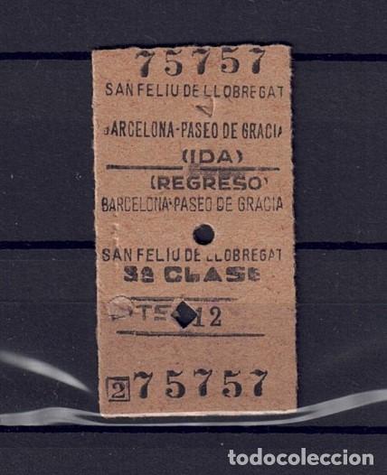 Sammeln von Fahrkarten: BILLETE EDMONSON CAPICUA 75757 RENFE SANT FELIU SAN LLOBREGAT BARCELONA