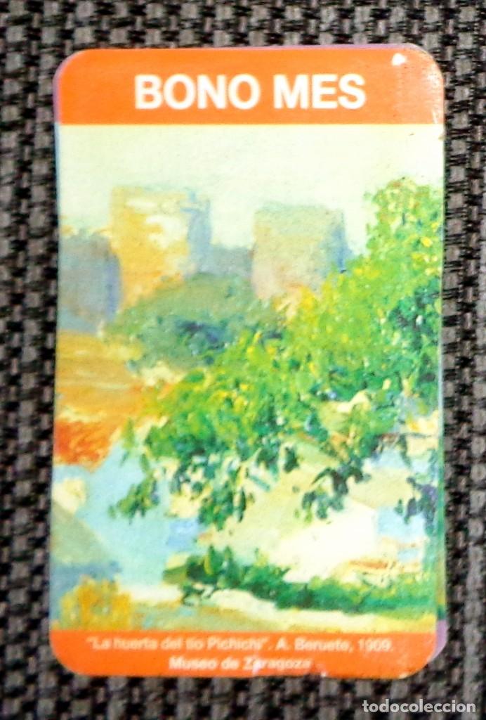 Sammeln von Fahrkarten: ABONO de TRANSPORTE URBANO BONO-MES ANTIGUO TUZSA ZARAGOZA ABRIL 1996 - MUSEO ZARAGOZA - BUS