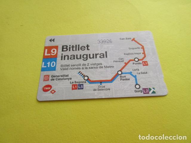 Colecionismos Bilhetes de Transporte: TARJETA BILLETE INAUGURAL METRO DE BARCELONA - LINEA 9 Y 10