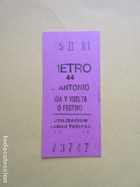 Sammeln von Fahrkarten: BILLETE FESTIVO METRO DE MADRID ROSA PARADA JOSE ANTONIO 44