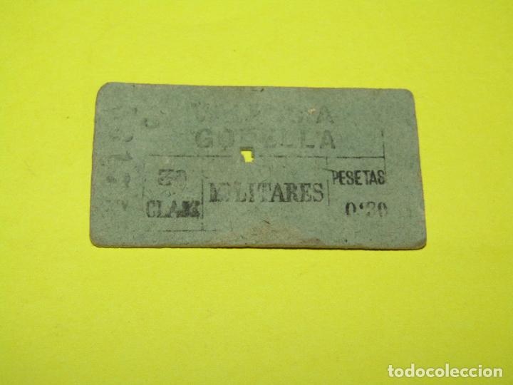 Sammeln von Fahrkarten: Antiguo Billete de Tren o Tranv&iacute;a 3&ordf; Clase 0,30 Pesetas para Militares de VALENCIA - GODELLA
