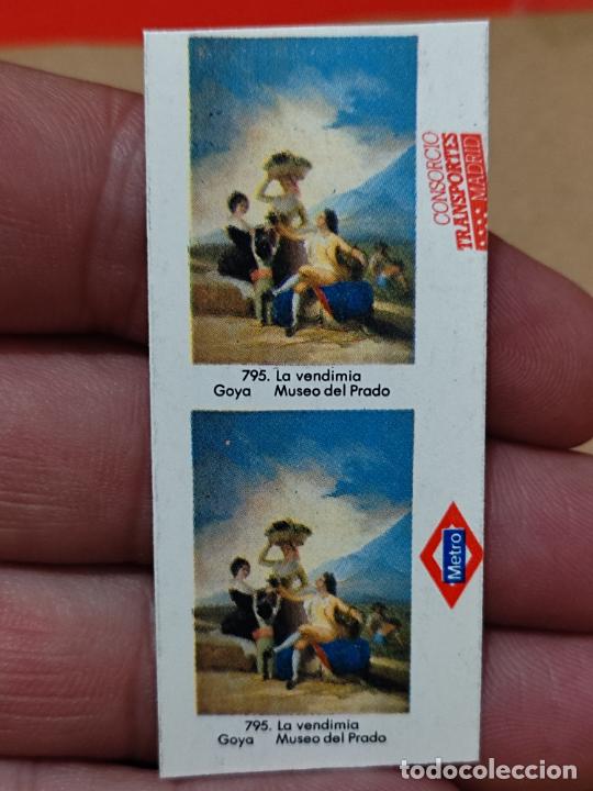 Coleccionismo Billetes de transporte: METRO MADRID GOYA MUSEO PRADO VENDIMIA BILLETE SIN IMPRESION DORSO RARO *
