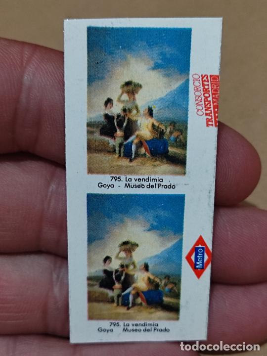 Coleccionismo Billetes de transporte: METRO MADRID GOYA MUSEO PRADO VENDIMIA BILLETE SIN IMPRESION DORSO RARO **