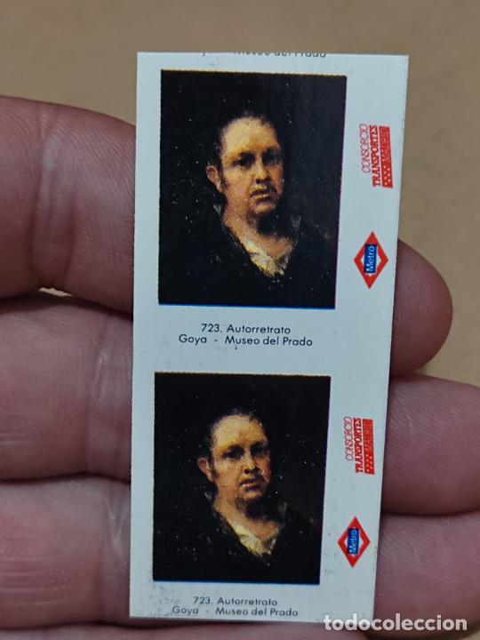 Coleccionismo Billetes de transporte: METRO MADRID GOYA MUSEO PRADO 723 AUORRETRATO BILLETE SIN IMPRESION DORSO RARO