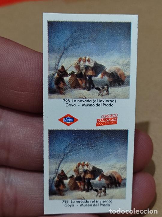 Coleccionismo Billetes de transporte: METRO BILLETE MADRID GOYA MUSEO PRADO 798 NEVADA SIN IMPRESION DORSO RARO