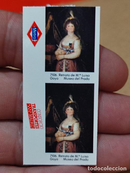 Coleccionismo Billetes de transporte: METRO BILLETE MADRID GOYA MUSEO PRADO 7106 MAR&Iacute;A LUISA SIN IMPRESION DORSO RARO **