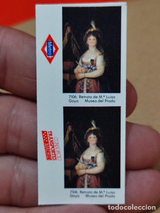 Coleccionismo Billetes de transporte: METRO BILLETE MADRID GOYA MUSEO PRADO 7106 MAR&Iacute;A LUISA SIN IMPRESION DORSO RARO *