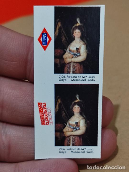 Coleccionismo Billetes de transporte: METRO BILLETE MADRID GOYA MUSEO PRADO 7106 MAR&Iacute;A LUISA SIN IMPRESION DORSO RARO