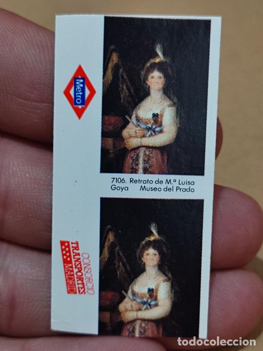 Coleccionismo Billetes de transporte: METRO BILLETE MADRID GOYA MUSEO PRADO 7106 MAR&Iacute;A LUISA SIN IMPRESION DORSO RARO ****