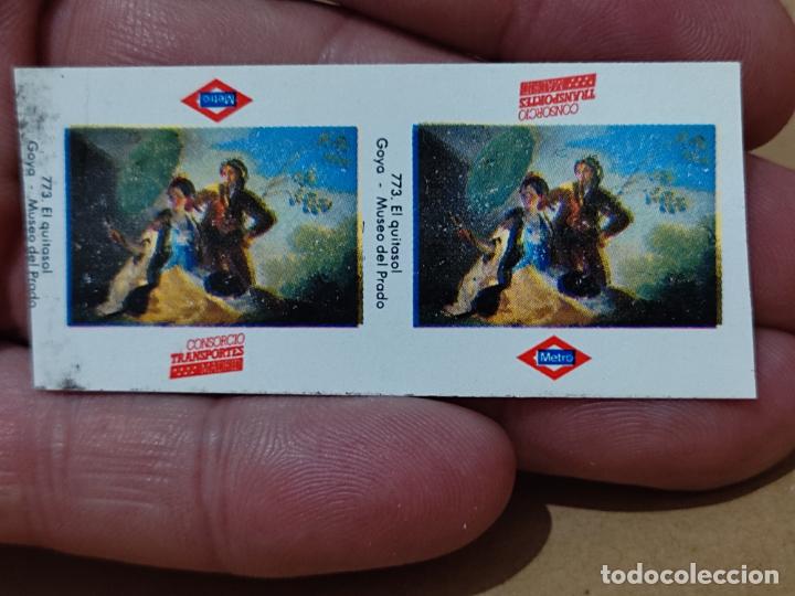 Coleccionismo Billetes de transporte: METRO BILLETE MADRID GOYA MUSEO PRADO 773 QUITASOL SIN IMPRESION DORSO RARO **