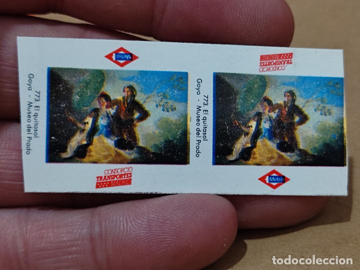 Coleccionismo Billetes de transporte: METRO BILLETE MADRID GOYA MUSEO PRADO 773 QUITASOL SIN IMPRESION DORSO RARO