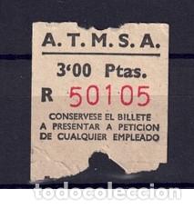 Sammeln von Fahrkarten: BILLETE CAPICUA 50105 AUTOBUS A.T.M.S.A. ATMSA AUTO TRASNPORTES MARTI