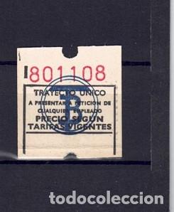 Sammeln von Fahrkarten: BILLETE CAPICUA 801108 TRANVIAS BARCELONA TB AUTOBUS