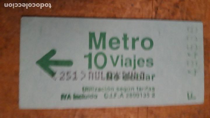 Collectables Transport Tickets: 1 BILLETE DE ** METRO 10 VIAJES ** AZUL F MADRID