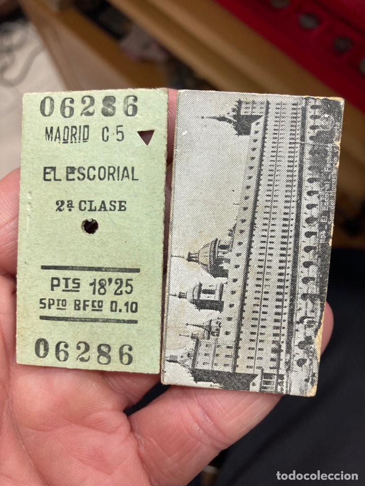 Collectionnisme Billets de transport: Lote de 2 billetes antiguos de transporte para el escorial