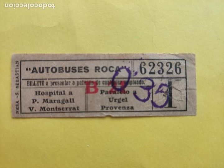 Coleccionismo billetes de transporte: billete capic&uacute;a autobuses roca Barcelona 62326