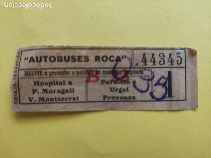 Coleccionismo billetes de transporte: billete capic&uacute;a autobuses roca Barcelona 44345 lastima