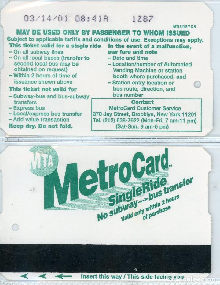 Sammeln von Fahrkarten: BILLETE DE METROCARD DE NUEVA YORK