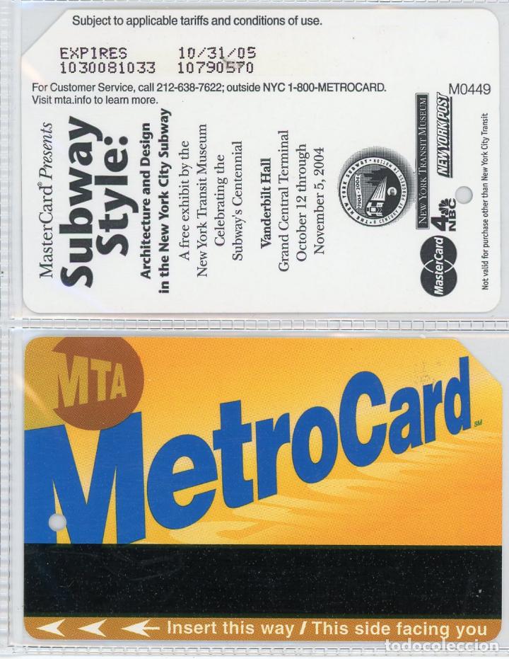 Sammeln von Fahrkarten: BILLETE DE METROCARD DE NUEVA YORK