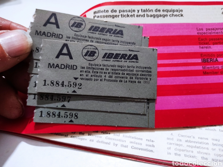 Coleccionismo billetes de transporte: Pasaje avi&oacute;n Iberia - Foto 4