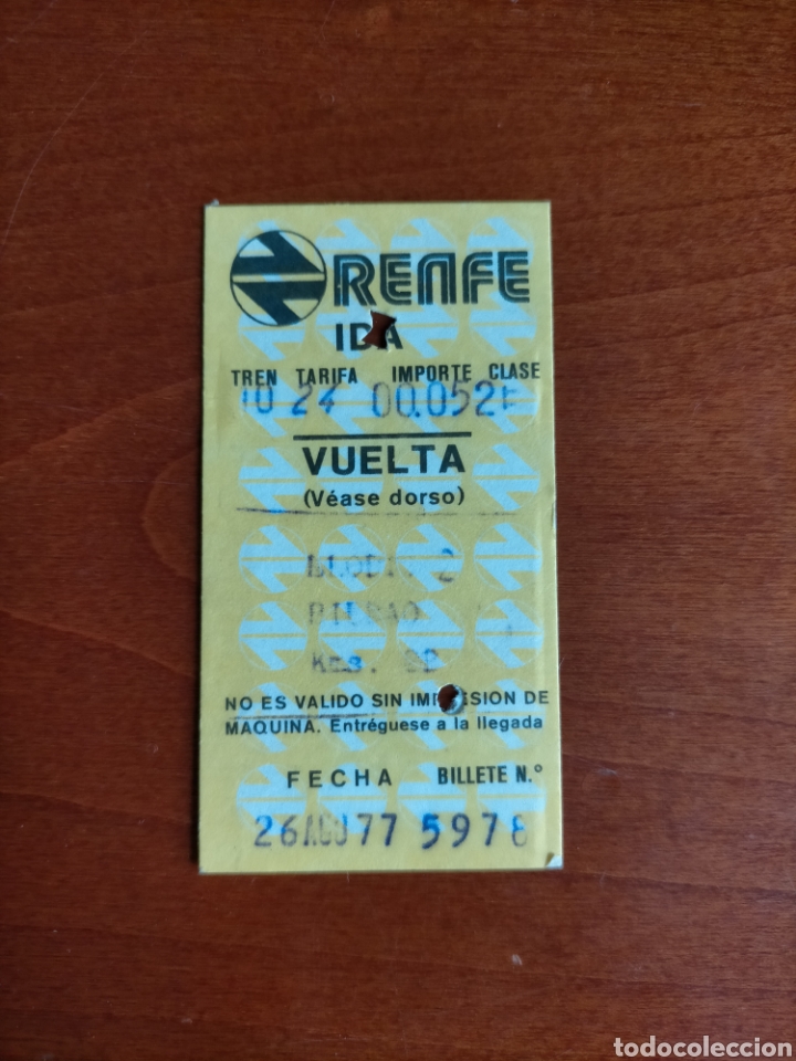 Coleccionismo Billetes de transporte: Billete de RENFE Cercan&iacute;as 1977 LLODIO - BILBAO