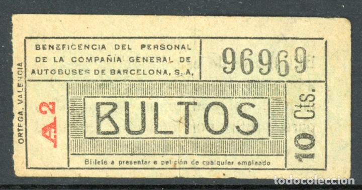 Sammeln von Fahrkarten: GSC 969-CGA - BILLETE DE BULTOS DE COMP. GENERAL DE AUTOBUSES // (TCDC-N&ordm;)