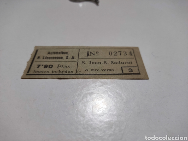 Collectionnisme Billets de transport: Ticket transporte S, Juan-S, Sadurn&iacute;