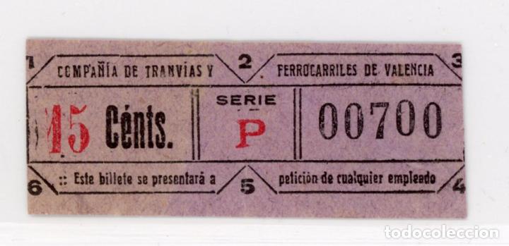 Sammeln von Fahrkarten: GSC 007 - BILLETE DE TRANVIAS DE VALENCIA- ESPA&Ntilde;A // (TCDC-1)