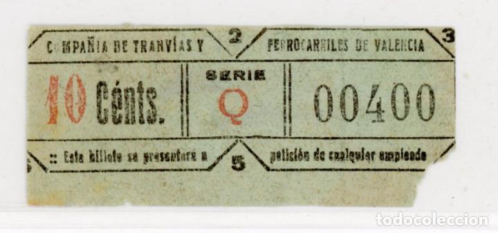 Sammeln von Fahrkarten: GSC 004 - BILLETE DE TRANVIAS DE VALENCIA - ESPA&Ntilde;A // (TCDC-1)