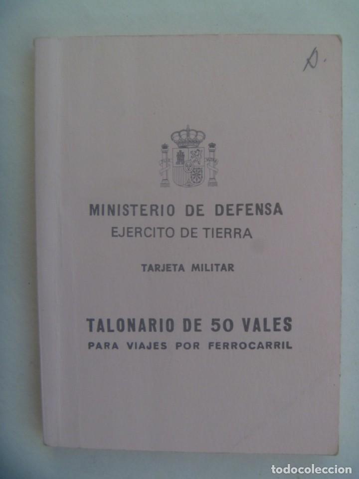Collectionnisme Billets de transport: MINISTERIO DEFENSA: TALONARIO 50 VALES DE VIAJE FERROCARRIL DE GUARDIA CIVIL, BILLETES TREN 1993