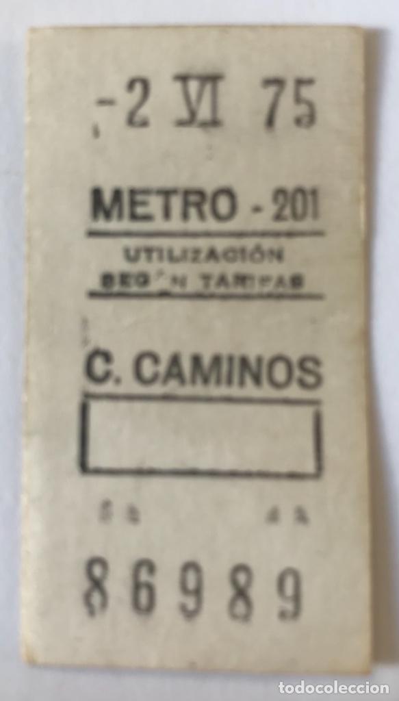 Collectionnisme Billets de transport: Billete de metro Cuatro Caminos.A&ntilde;o 1975, Madrid