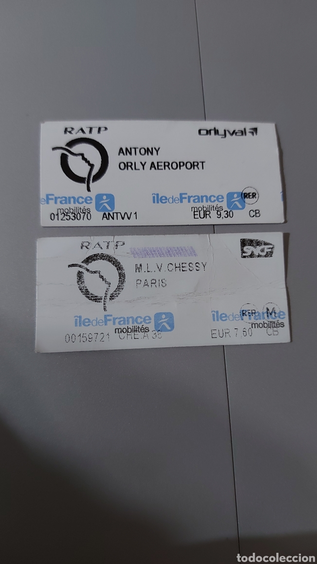 Collectionnisme Billets de transport: BILLETES TREN RATP FRANCIA . USADOS