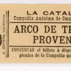 Collectionnisme Billets de transport: GSC 029 RIPPERTS - BILLETE DE LA CATALANA - BARCELONA / 1900 / (TD - A SELEC). Lote 313677608