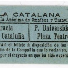 Collectionnisme Billets de transport: GSC 017 RIPPERTS - BILLETE DE LA CATALANA - BARCELONA / 1900 / (TD - A SELEC). Lote 313678108