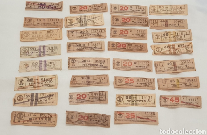 Sammeln von Fahrkarten: 31 Billetes antiguos San Sebastian Nesa