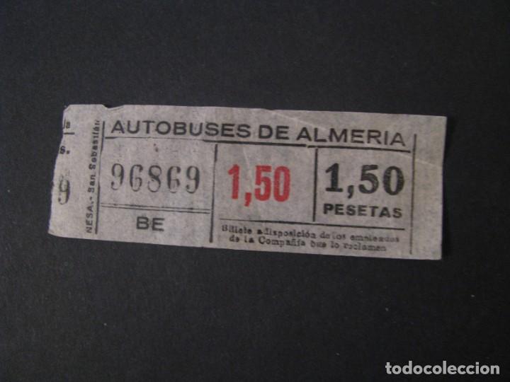 Collectionnisme Billets de transport: BILLETE DE TRANSPORTE. AUTOBUSES DE ALMERIA. NUMERO CAPICUA.