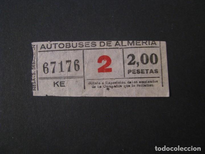Collectionnisme Billets de transport: BILLETE DE TRANSPORTE. AUTOBUSES DE ALMERIA. NUMERO CAPICUA.
