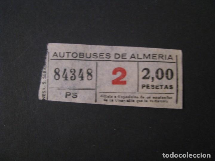 Collectionnisme Billets de transport: BILLETE DE TRANSPORTE. AUTOBUSES DE ALMERIA. NUMERO CAPICUA.