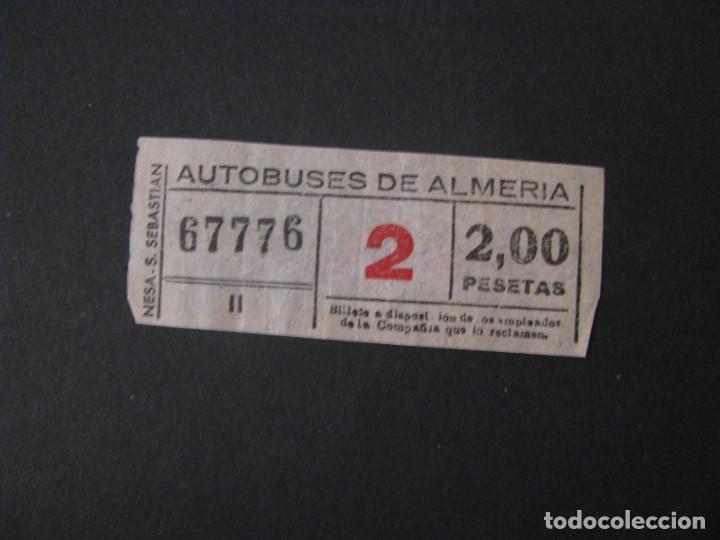 Collectionnisme Billets de transport: BILLETE DE TRANSPORTE. AUTOBUSES DE ALMERIA. NUMERO CAPICUA.