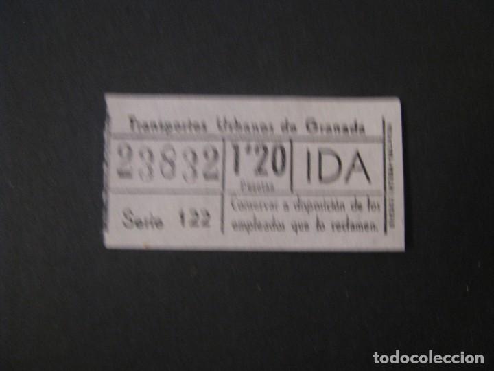 Sammeln von Fahrkarten: BILLETE DE TRANSPORTE. TRANSPORTES URBANOS DE GRANADA. NUMERO CAPICUA.