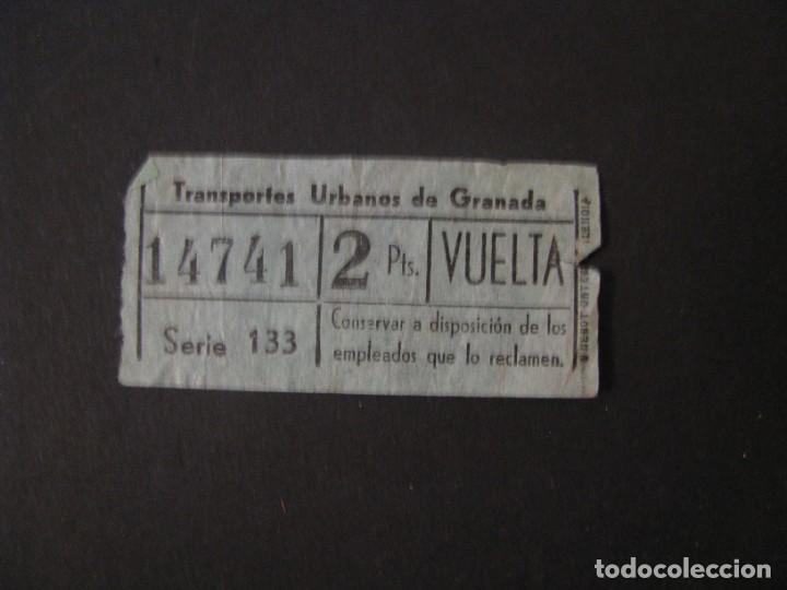 Sammeln von Fahrkarten: BILLETE DE TRANSPORTE. TRANSPORTES URBANOS DE GRANADA. NUMERO CAPICUA.