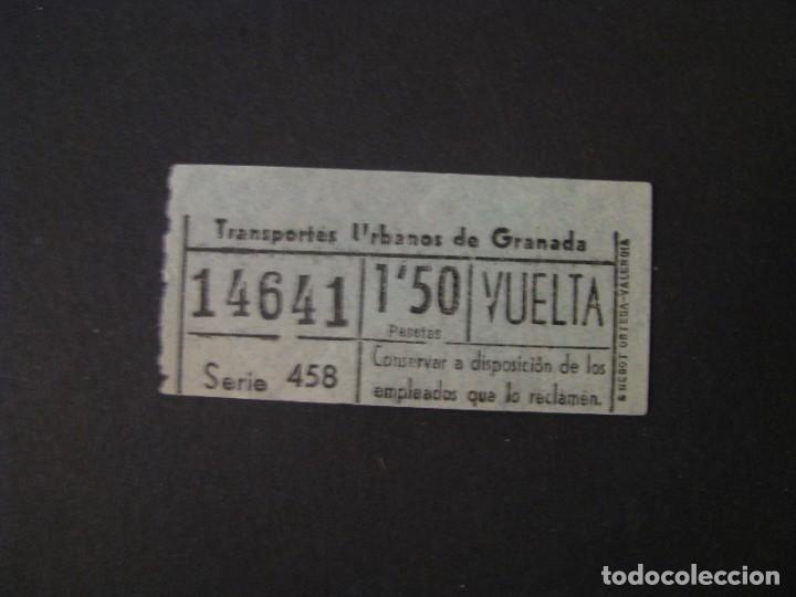 Sammeln von Fahrkarten: BILLETE DE TRANSPORTE. TRANSPORTES URBANOS DE GRANADA. NUMERO CAPICUA.
