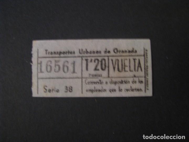 Sammeln von Fahrkarten: BILLETE DE TRANSPORTE. TRANSPORTES URBANOS DE GRANADA. NUMERO CAPICUA.
