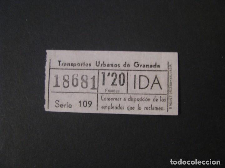 Sammeln von Fahrkarten: BILLETE DE TRANSPORTE. TRANSPORTES URBANOS DE GRANADA. NUMERO CAPICUA.