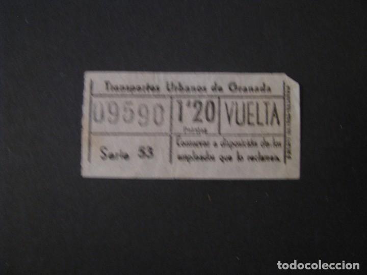 Sammeln von Fahrkarten: BILLETE DE TRANSPORTE. TRANSPORTES URBANOS DE GRANADA. NUMERO CAPICUA.