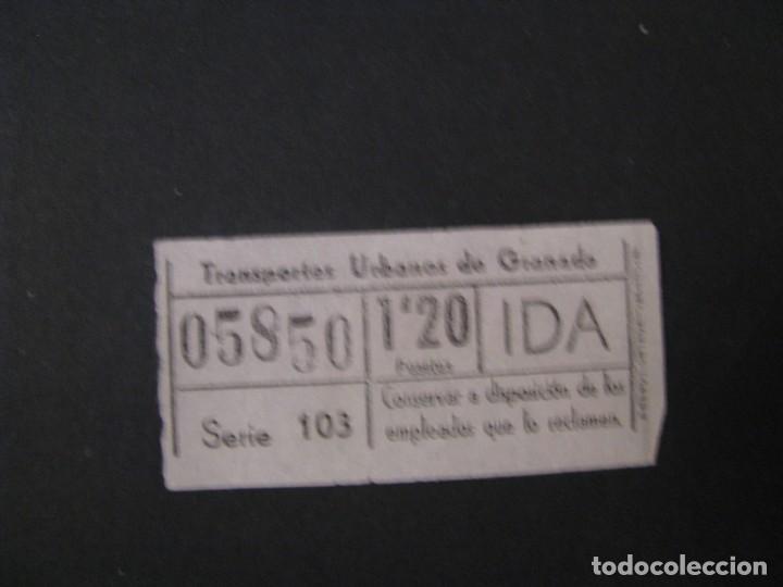 Sammeln von Fahrkarten: BILLETE DE TRANSPORTE. TRANSPORTES URBANOS DE GRANADA. NUMERO CAPICUA.