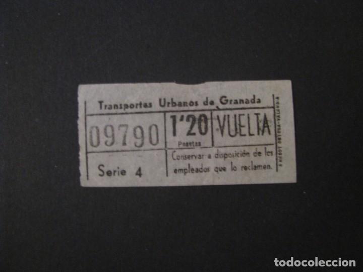 Sammeln von Fahrkarten: BILLETE DE TRANSPORTE. TRANSPORTES URBANOS DE GRANADA. NUMERO CAPICUA.