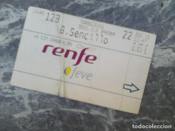 Sammeln von Fahrkarten: Renfe - feve - billete sencillo 22 diciembre 2015 - santander torrelavega