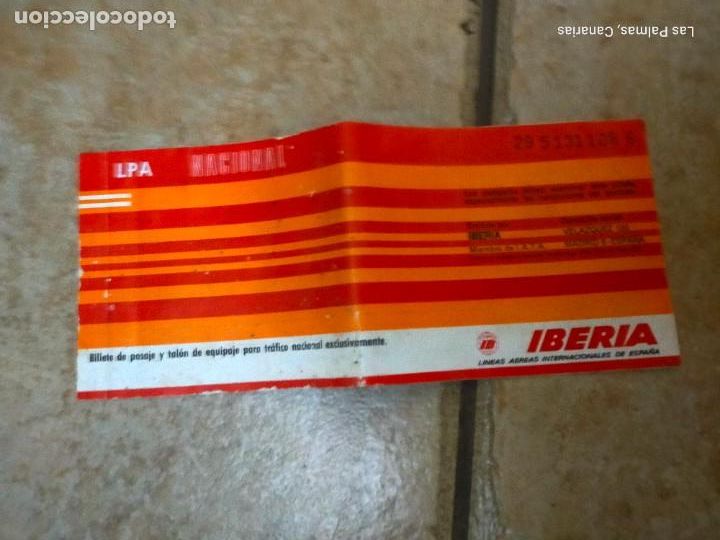 Sammeln von Fahrkarten: Antiguo billete tarjeta de embarque aerol&iacute;neas Iberia 1977