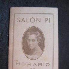 Coleccionismo Billetes de transporte: HORARIO DE TRENES-AÑO 1934-PUBLICIDAD PELUQUERIA SALON PI (BARCELONA)-FERROCARRIL-VER FOTOS-(88.966)